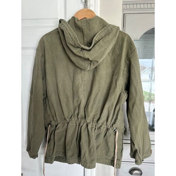 Free People Joshua Tree Utility Jacket Oversized Cargo Army Military XS - Picture 3 of 12